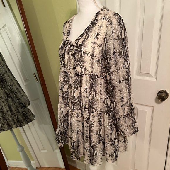 Altard State Snake Print Babydoll Dress - Picture 4 of 6